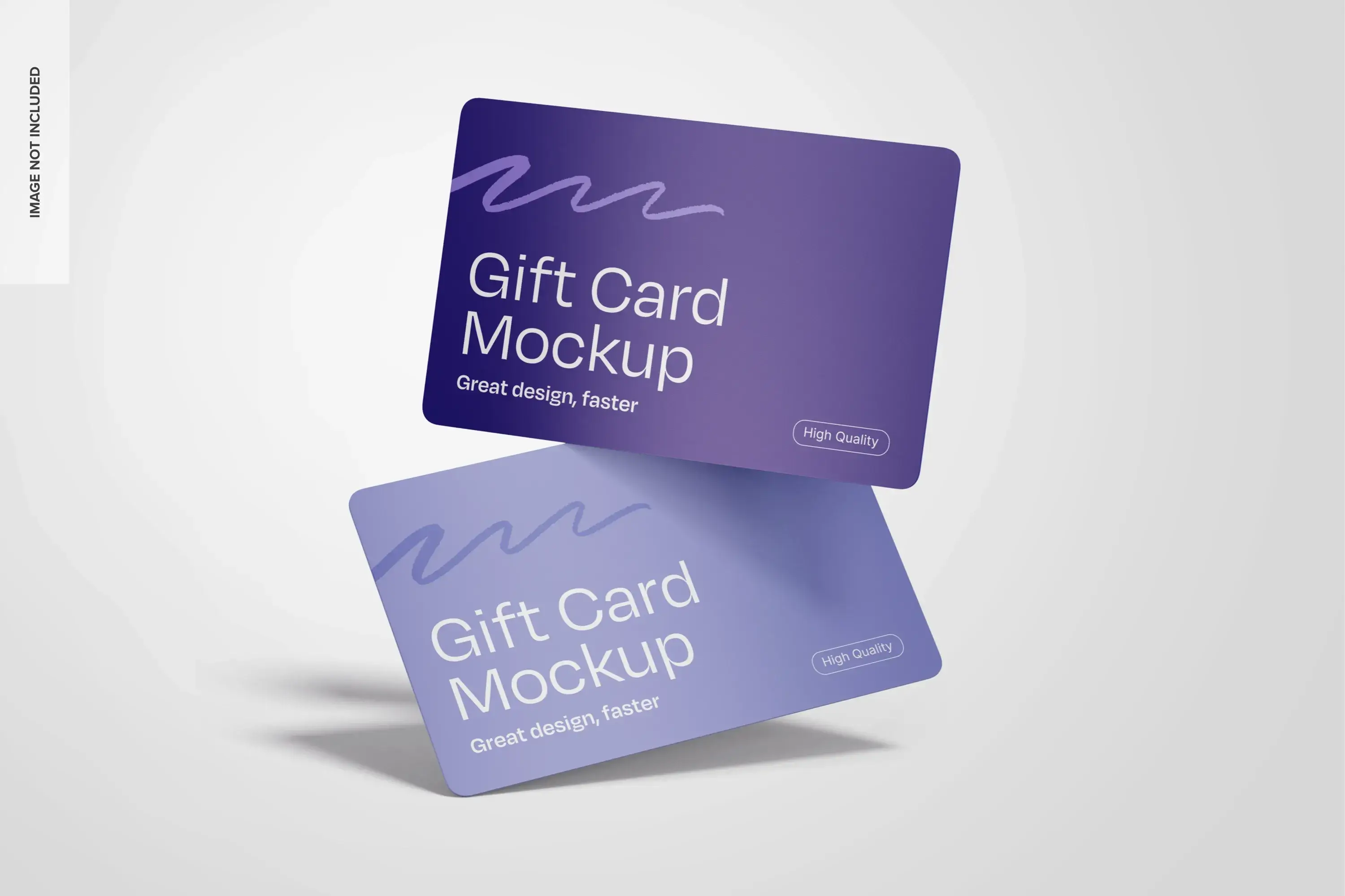 Due gift card viola in sospensione